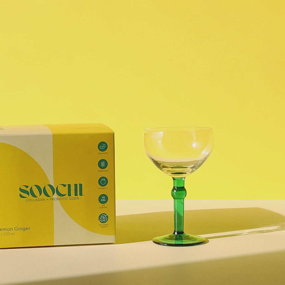 Soochi Collagen + Prebiotic Soda - Lemon Ginger 20pk