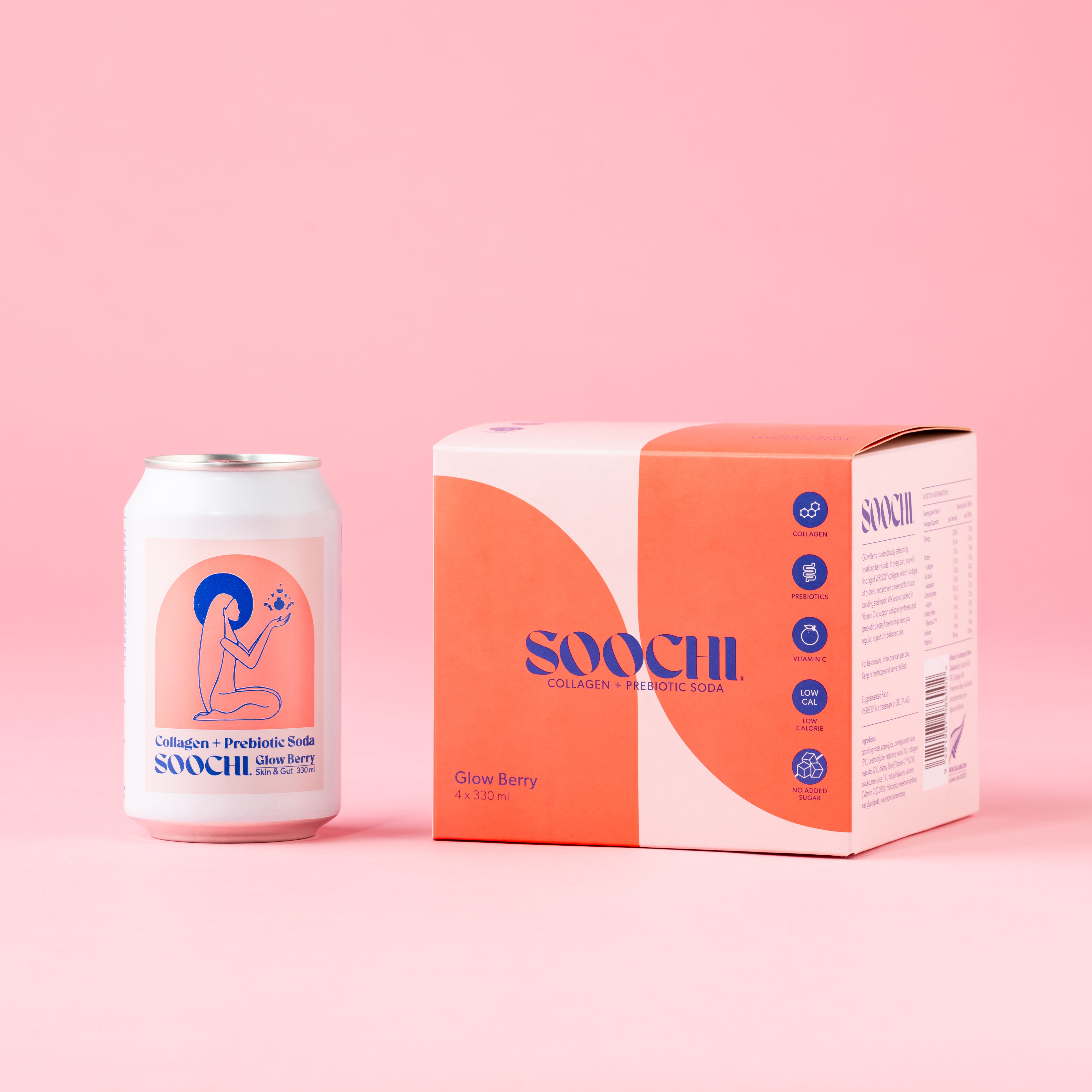 Collagen + Prebiotic Soda - Glow Berry