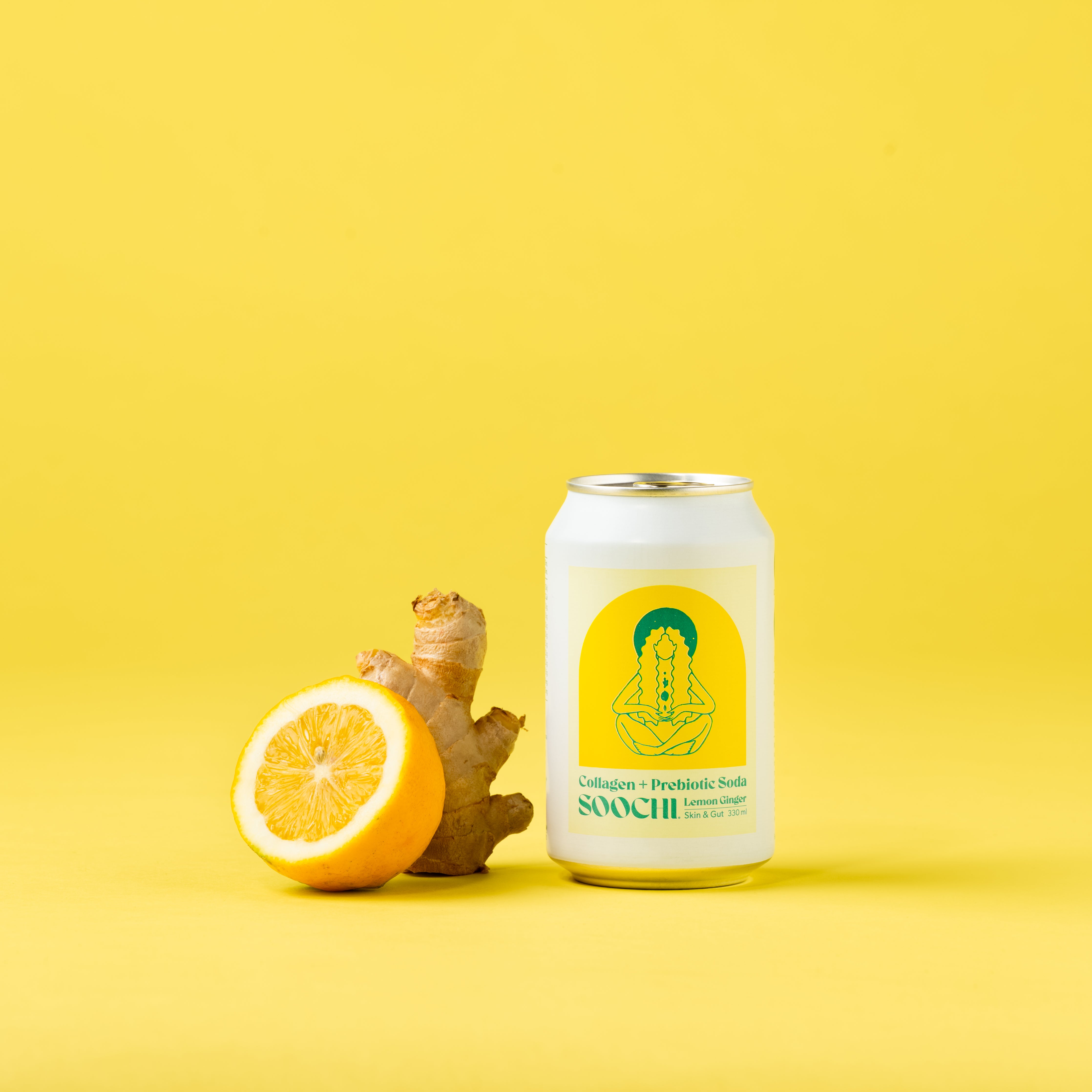 Collagen + Prebiotic Soda - Lemon Ginger