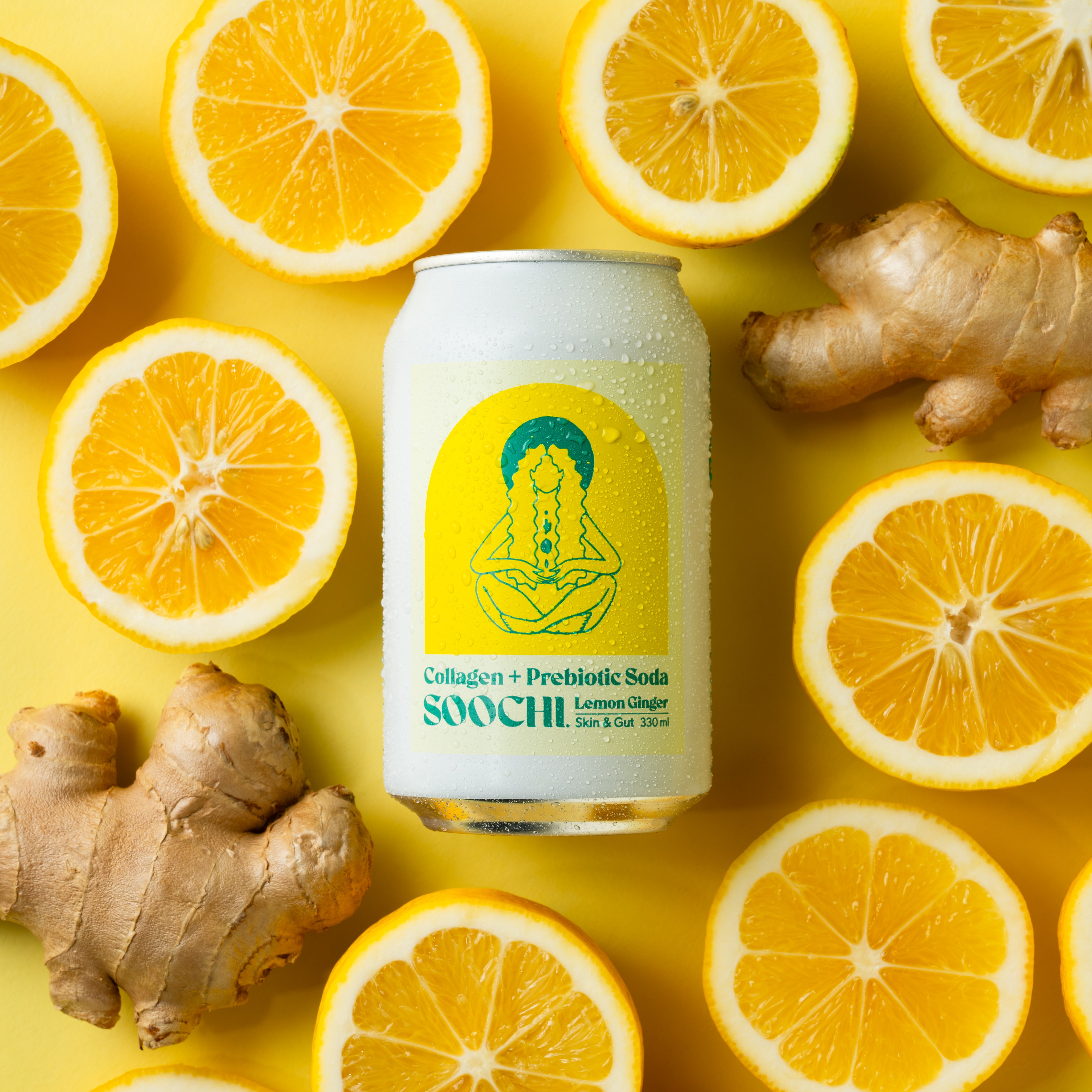 Collagen + Prebiotic Soda - Lemon Ginger