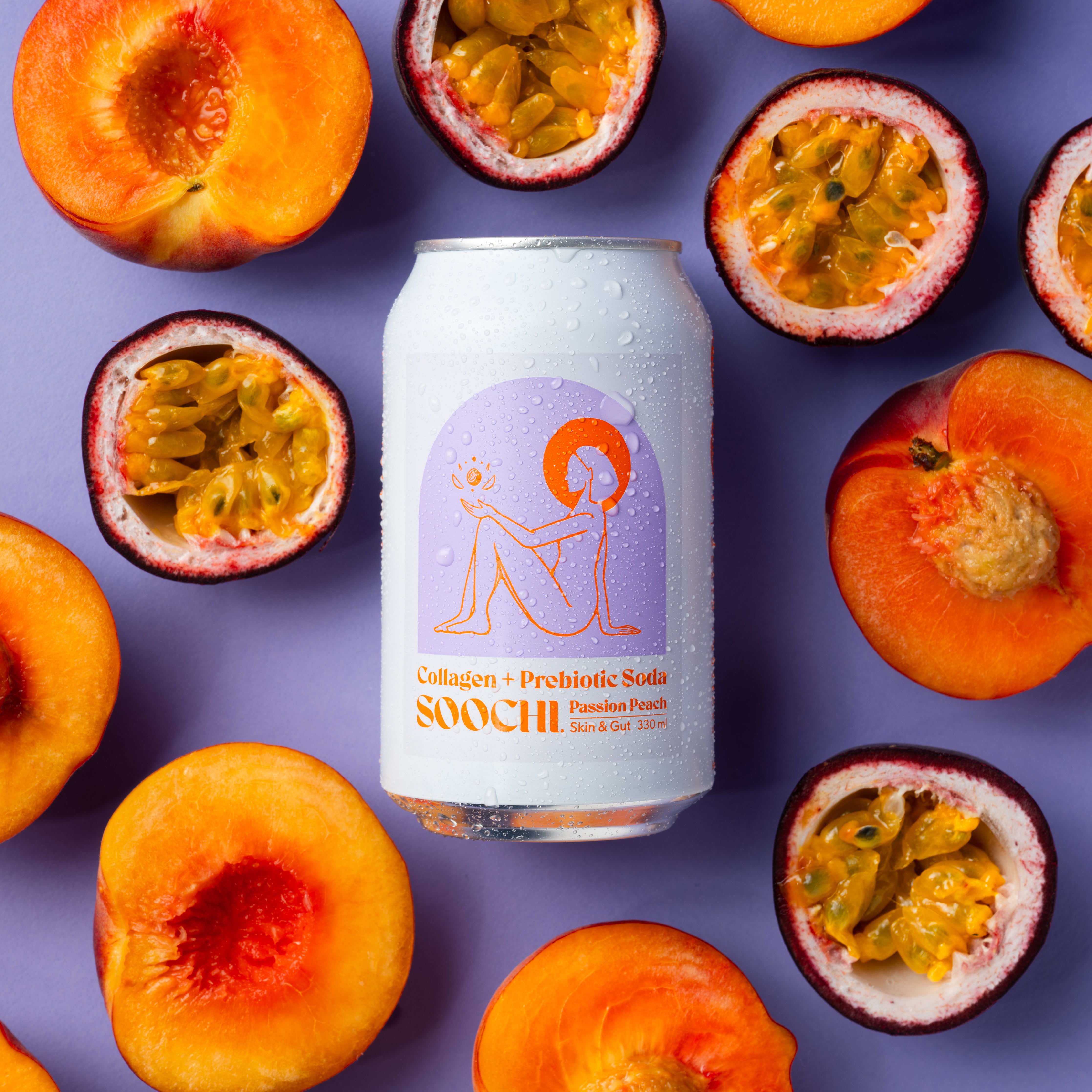 Collagen + Prebiotic Soda - Passion Peach