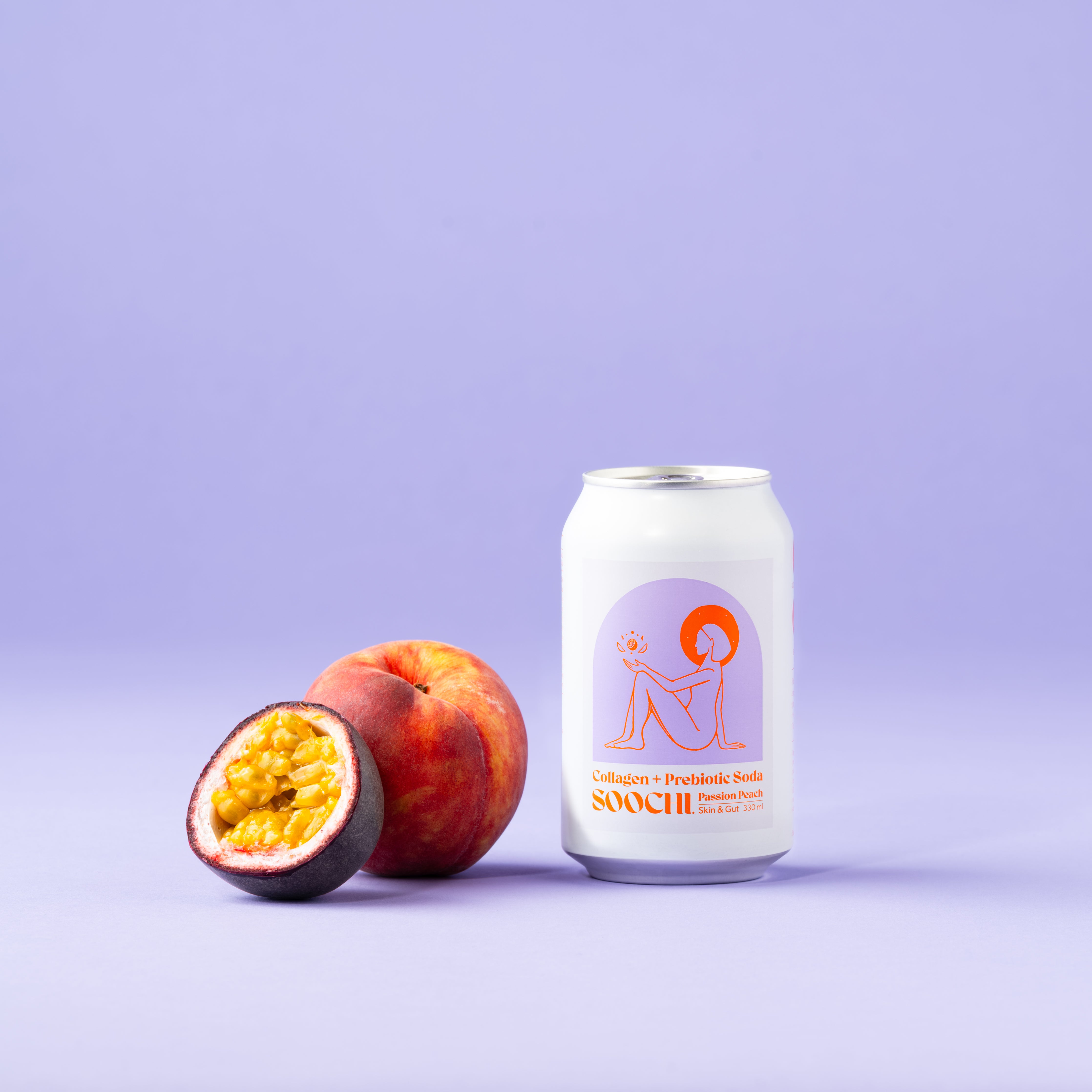 Collagen + Prebiotic Soda - Passion Peach