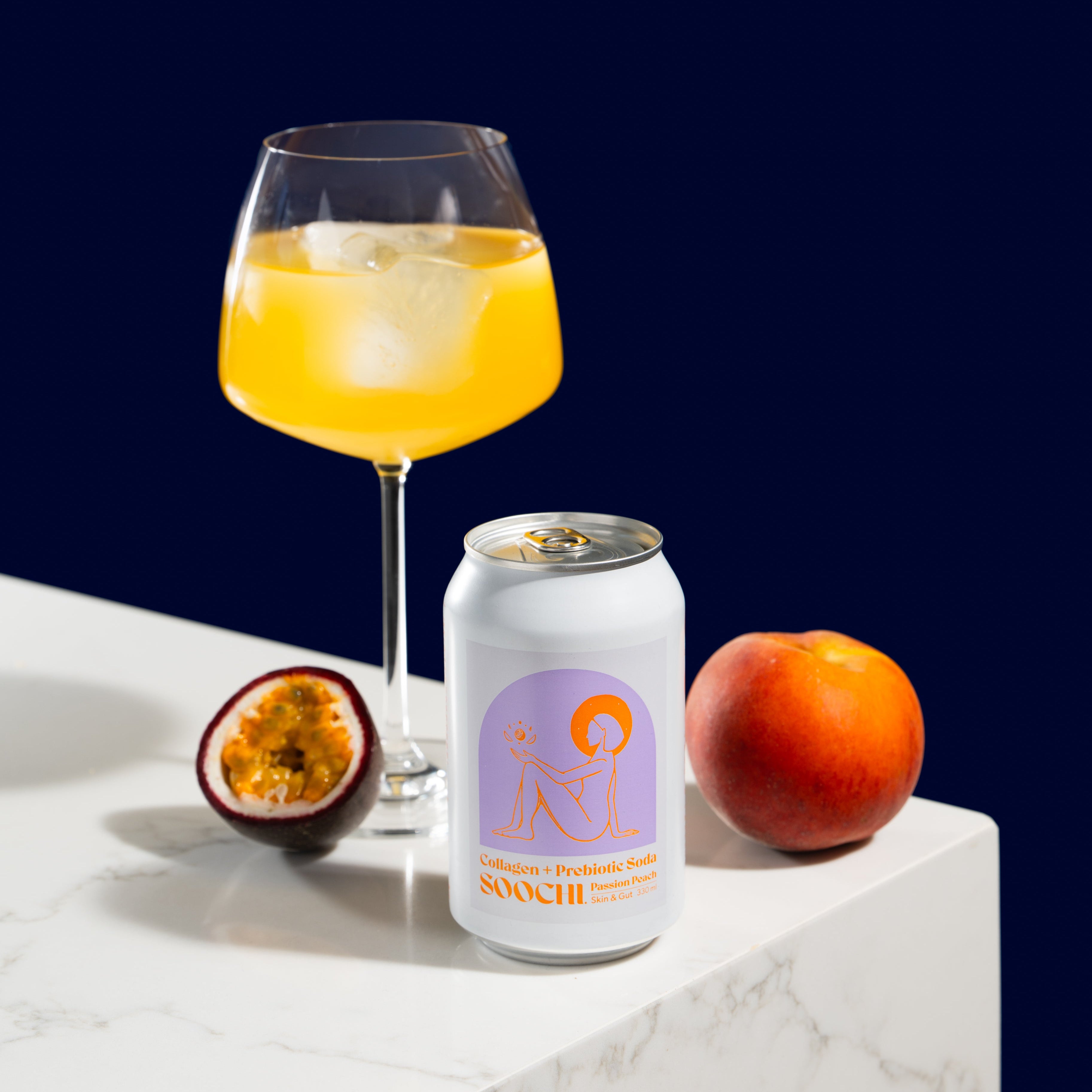 Collagen + Prebiotic Soda - Passion Peach